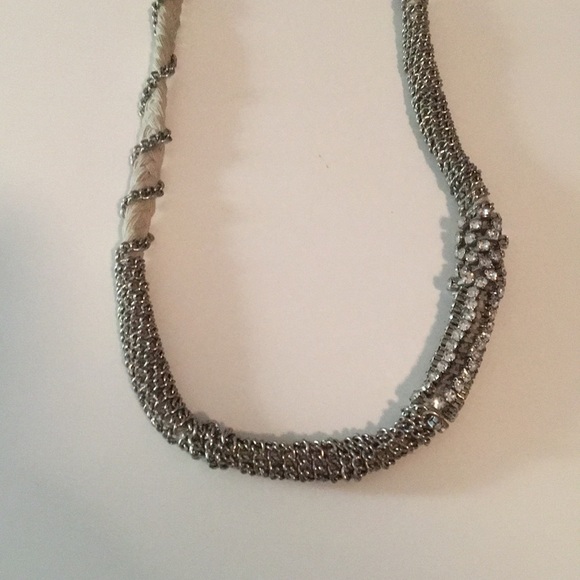 Long rope, chain and crystal necklace - Picture 2 of 3